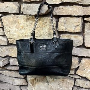 Black Leather Coach Satchel